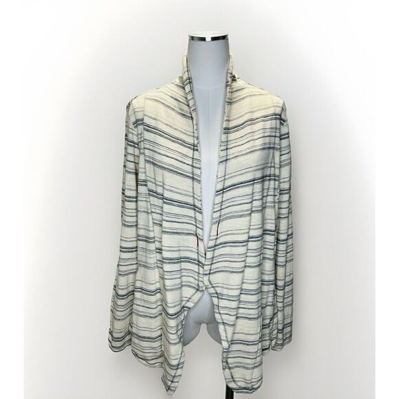 Anthropologie Saturday Sunday Womens Medium Stripe Long Sleeve Open Knit Jacket - Picture 1 of 10